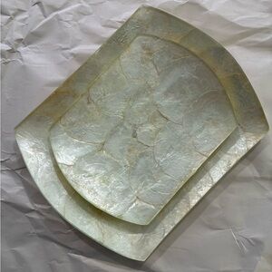 Elegant Iridescent Glass Serving Plates